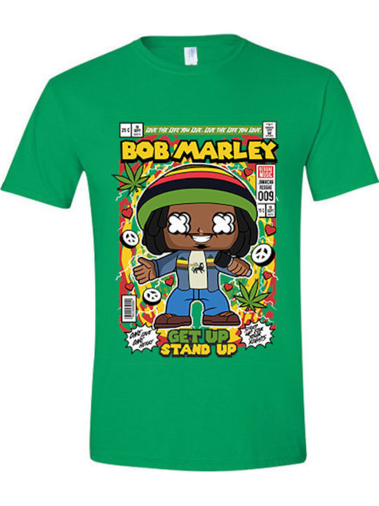 Tricou Bob Marley Pop Culture Verde Irlandez