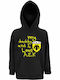 Kids Sweatshirt with Hood and Pockets Black My Daddy And I, Love Aek