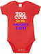 kirikoko Too Cute for The Naughty List, Christmas Baby Short-Sleeved Coral