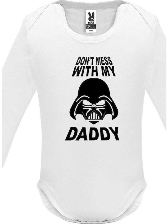 kirikoko Don't Mess With My Daddy, Darth Vader, Star Wars Дълъг ръкав White