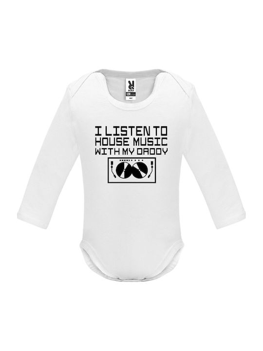 kirikoko I Listen To House Music With My Daddy Дълъг ръкав White