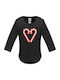 kirikoko Candy Cane, Christmas Heart Дълъг ръкав Black