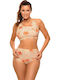 Bikini Set Sports Bra Push Up High Waist Honey