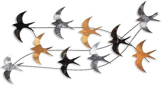 Wallity Wall Decor Flock Multicolour Metallic 104x8x45cm