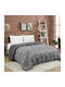 Melinen Κουβερτοπάπλωμα Μονό 160x220εκ. Shelby Anthracite 740 GSM