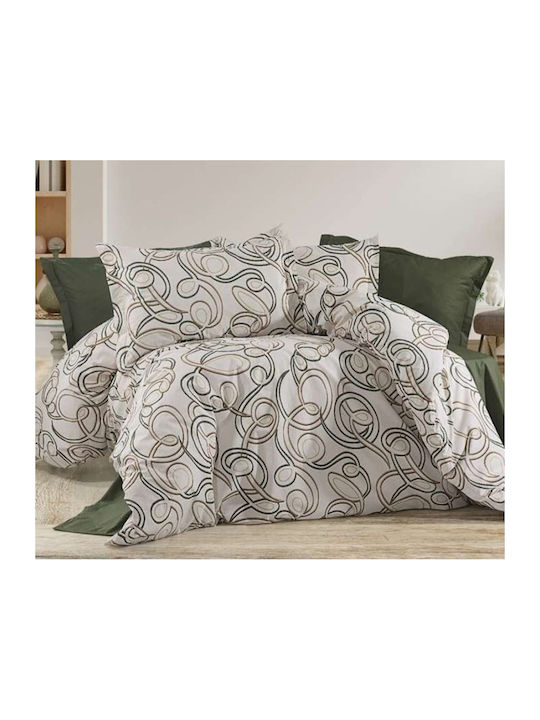 MayHome Duvet Cover Set Cotton King Size with 2 Pillowcases 260x240 Geometric