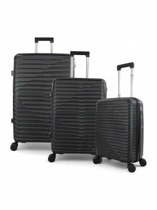Playful Bags Medium Travel Suitcase Hard Black ...