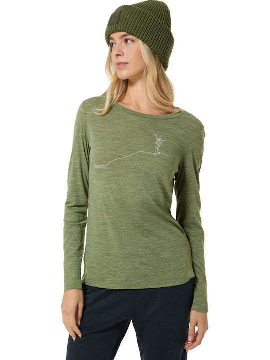 Γυναικεία Μπλούζα Leaf Melange, Feather Grey