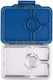 Yumbox Stainless Steel Bento Food Container Blue Glitter 4 Compartments