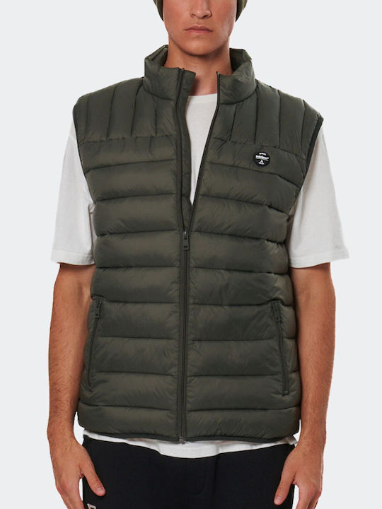 Body Action Αμάνικο Μπουφάν Puffer Olive Khaki