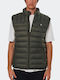 Sleeveless Jacket Puffer Olive Khaki