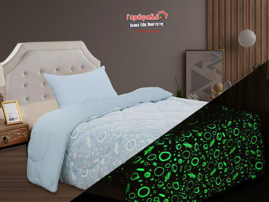 Pătură pentru copii Fluorescent Single Light Blue Fluorescent 160x230buc