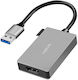 LogiLink Μετατροπέας USB-A male σε HDMI female 1τμχ