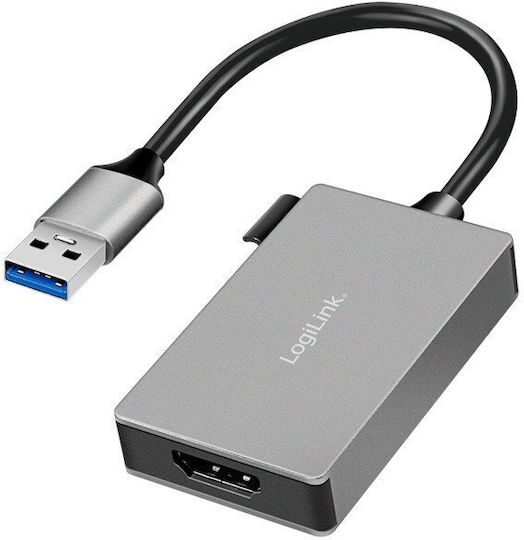 LogiLink Μετατροπέας USB-A male σε HDMI female 1τμχ