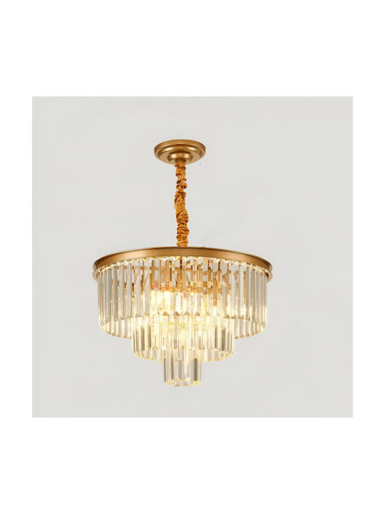 Alista Home Πολυέλαιος Ø28cm με Κρύσταλλα Χρυσός Alista Home Πολυέλαιος Ø28cm με Κρύσταλλα Χρυσός