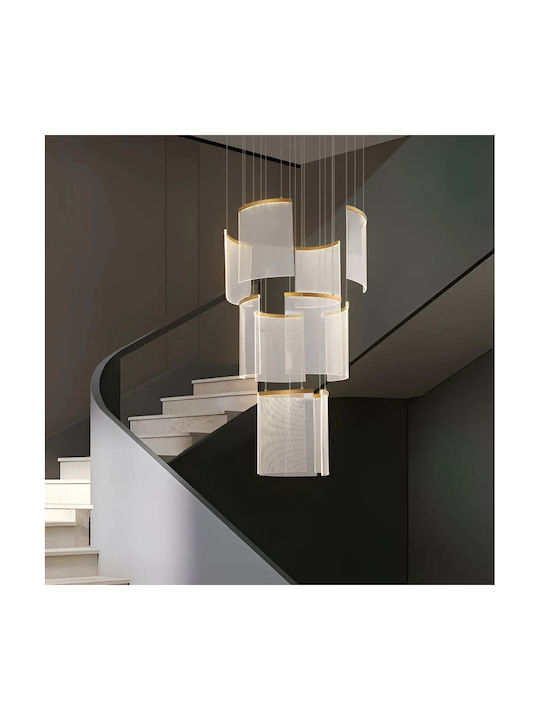 Alista Home Candelabru LED Ø80cm cu Cristale Aurii Alista Home Candelabru LED Ø80cm cu Cristale Aurii