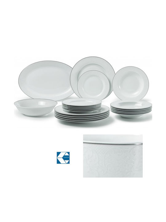 Galifas White Porcelain Dinnerware Set 20pcs