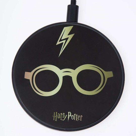 Harry Potter Încărcător Wireless (Qi Pad) și Cablu micro USB 10W Negruς (IT8709)