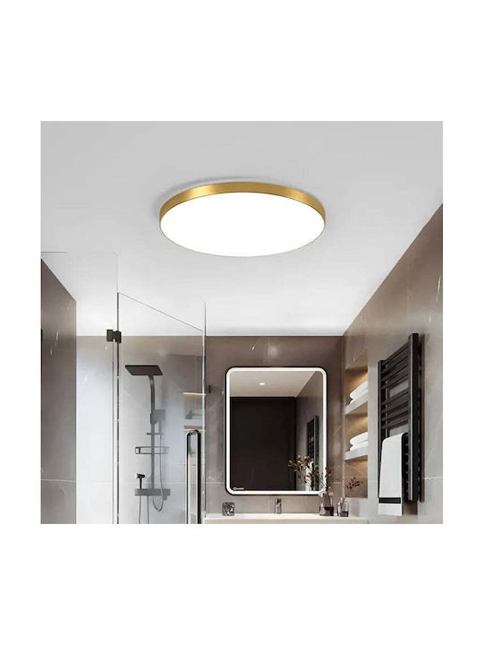 Alista Home Plafonieră de Tavan Baie Aurie cu LED Integrat