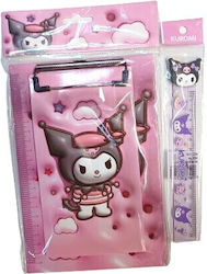 Schulset Piastra Blokki Kuromi Linien 22x15cm Lineal 15 cm