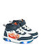 Cars Kids Sneakers High with Hoop & Loop Closure Blue