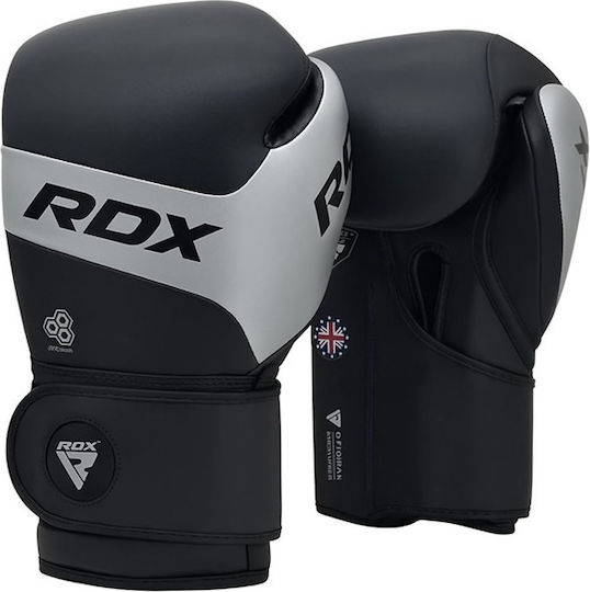 RDX Boxing Gloves made of Synthetic Leather for Match Silver