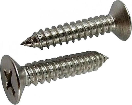 Винт за ламарина Σταυρού Inox DIN 7982 100бр Фрезени