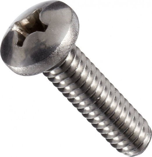 Machine Screw Phillips Inox DIN 7985 with Diameter M3 and Length 16mm 100pcs Trapezoidal Psomaki