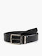 Men's Belt Leather Knitted Black