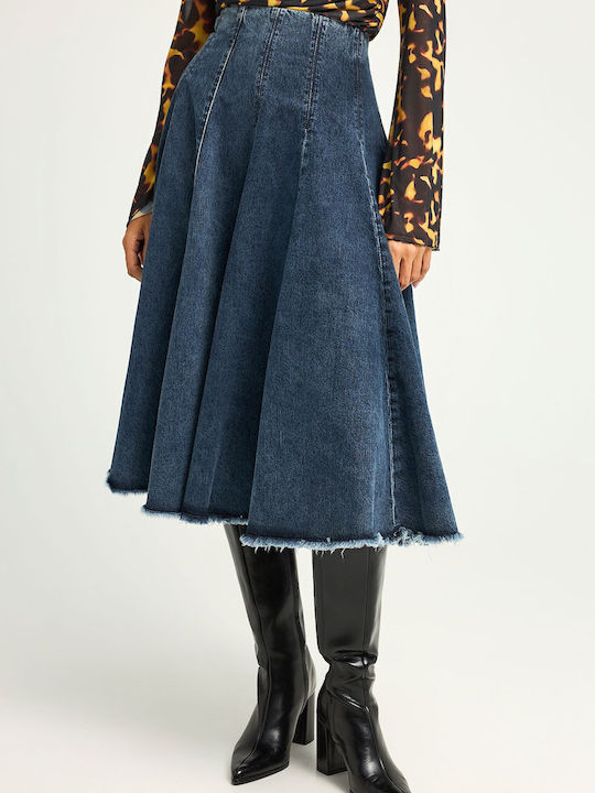 Дънкова Midi Пола Denim FBL012-163-14-DK-Синя