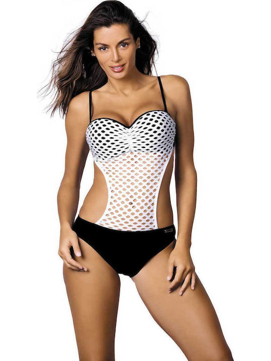 Gwen Swimsuit with Openings and Light Padding Nero