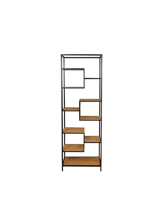 Bookcase Black-Brown 60x33.5x80cm