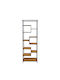 Bookcase Black-Brown 60x33.5x80cm