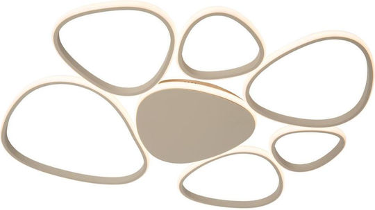 Lucide Lightning Samling Πλαφονιέρα Οροφής Καφέ με Ενσωματωμένο LED