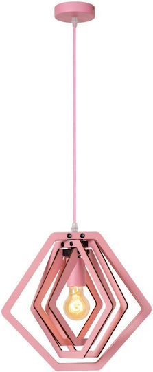 Lucide Lightning Mauro Hängelampe Rosa mit Fassung E27