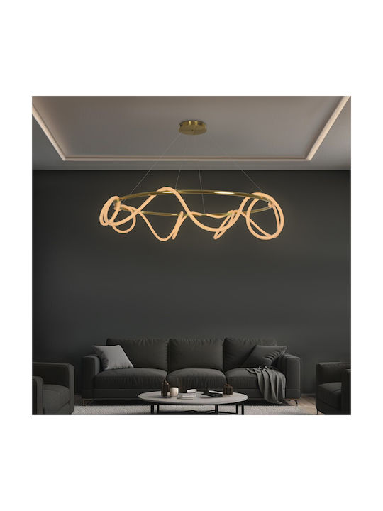 kelvo Glow Pendant Light White with Rope 150x15...