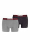 Basic Ανδρικά Μποξεράκια Grey / Black 2Pack