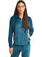 Women's Cardigan with Zipper Blue