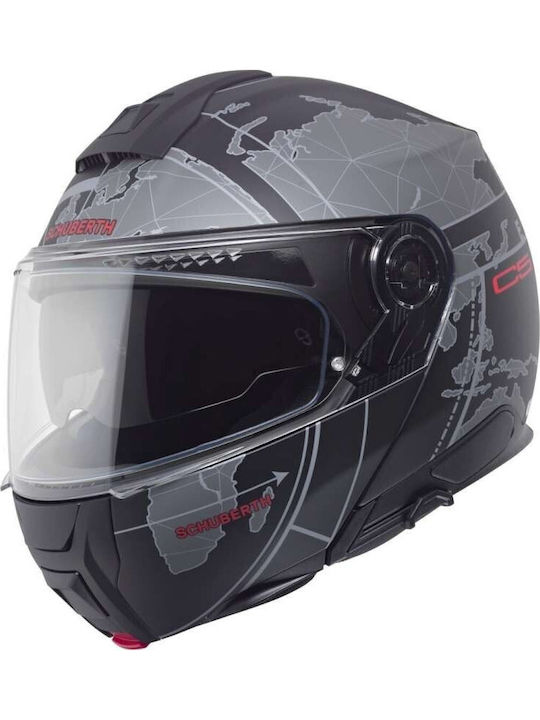 Schuberth C5 Globe Black Κράνος Μηχανής Flip-Up ECE 22.06 με Pinlock
