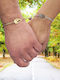 Women's Bracelet Set Chain for Couples made of Steel Gold Plated
