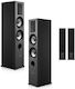 Vevor WYLDSYSQ2GZ5ZR9RE001V0 Paar Hi-Fi Lautsprecher Boden 145W 3 Anzahl von Fahrern Schwarz