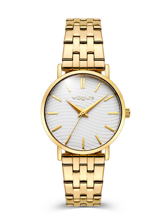 Vogue Women's Watch with Gold Metal Bracelet