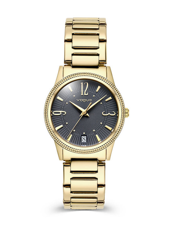 Vogue Women's Watch with Gold Metal Bracelet