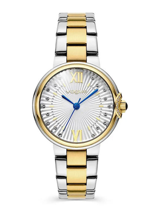Vogue Women's Watch with Silver Metal Bracelet