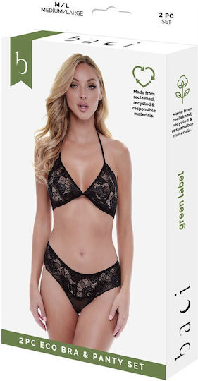 Baci Lingerie Секси Комплект Бельо Черен U05717