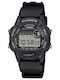Casio Digital Men's Watch 36.6mm Battery With Black Rubber Strap
