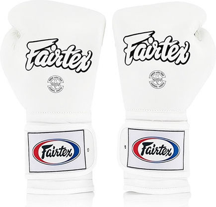 Fairtex Γάντια Πυγμαχίας Δερμάτινα για Αγώνα Λευκά