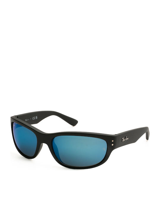 Ray Ban Unisex Γυαλιά Ηλίου με Μαύρο Κοκκάλινο Σκελετό και Μπλε