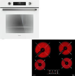 Teka Άνω Πάγκου με Κεραμικές Εστίες Λευκός HSB 6350 WH + TBC 64010