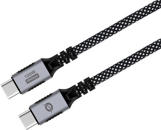 Conceptronic USB 3.2 Video Cable USB-C male - USB-C 100W PD Μαύρο 2m ETTA07B20